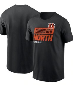 Cincinnati Bengals 2022 AFC North Division Champions Locker Room Trophy Collection T-Shirt - Black