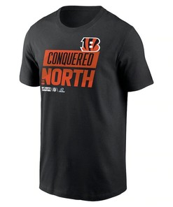 Cincinnati Bengals 2022 AFC North Division Champions Locker Room Trophy Collection T-Shirt - Black