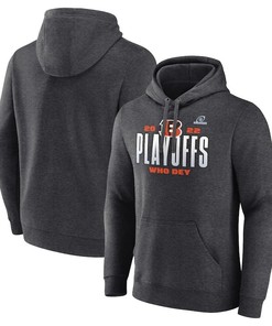 Cincinnati Bengals 2022 NFL Playoffs Our Time Pullover Hoodie - Charcoal