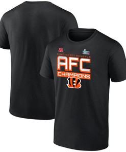 Cincinnati Bengals AFC Champions Iconic Slant Black T-Shirt