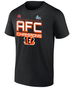 Cincinnati Bengals AFC Champions Iconic Slant Black T-Shirt