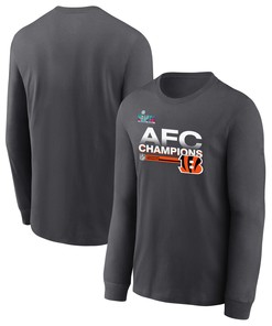 Cincinnati Bengals AFC Champions Locker Room Trophy Collection Dark Heather Sweatshirt