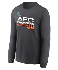 Cincinnati Bengals AFC Champions Locker Room Trophy Collection Dark Heather Sweatshirt