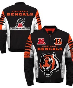 Cincinnati Bengals AFC Conference Champions Black Bomber Jacket