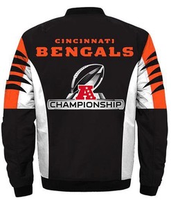 Cincinnati Bengals AFC Conference Champions Black Bomber Jacket