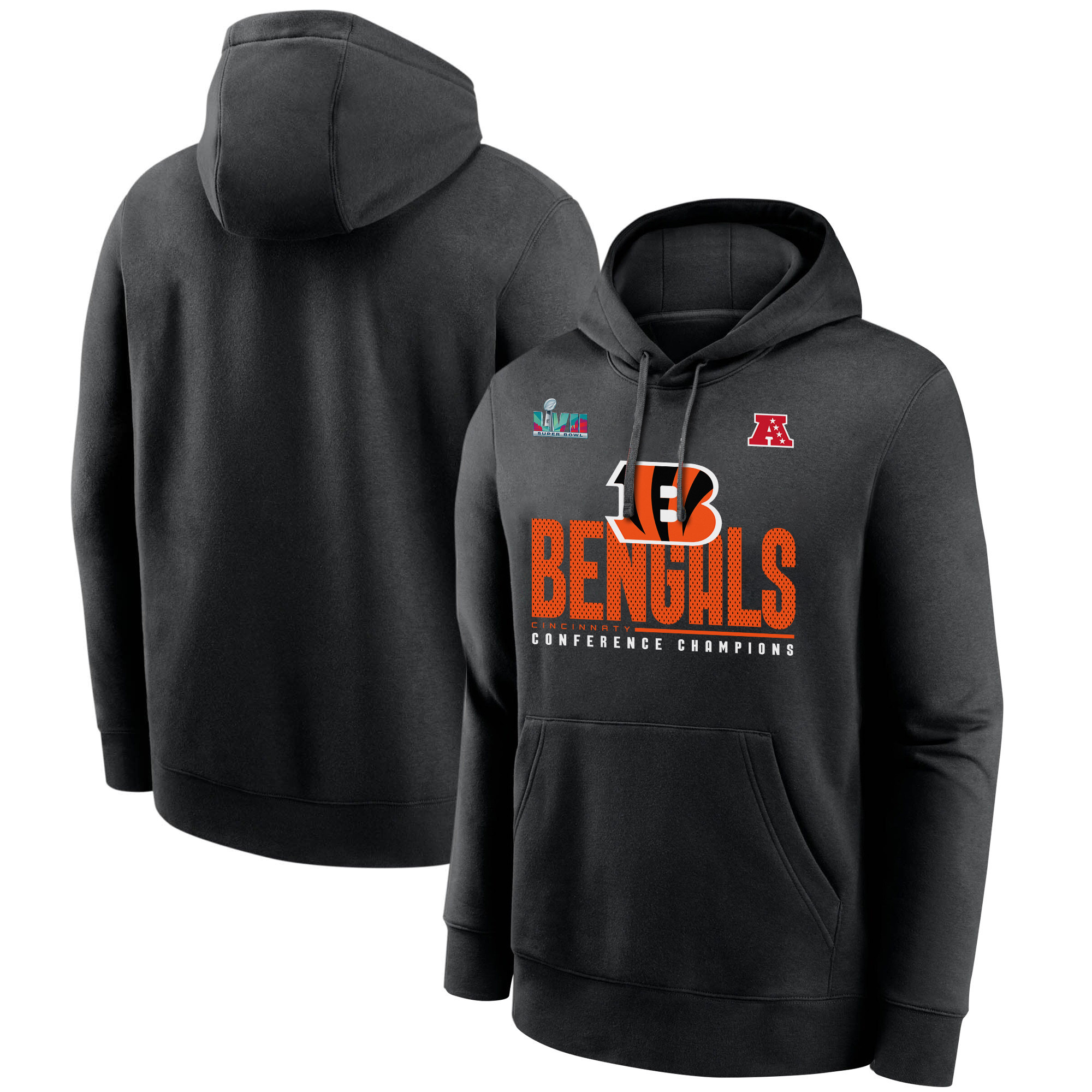 Cincinnati Bengals AFC Conference Champions Black Pullover Hoodie