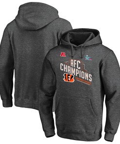 Cincinnati Bengals AFC Conference Champions Grey Pullover Hoodie