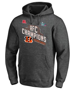 Cincinnati Bengals AFC Conference Champions Grey Pullover Hoodie
