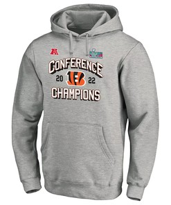 Cincinnati Bengals AFC Conference Champions Light Grey Pullover Hoodie