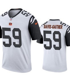 Cincinnati Bengals Akeem Davis-gaither White Color Rush Legend Jersey