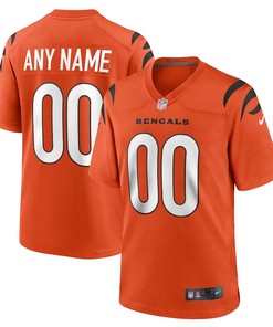 Cincinnati Bengals Alternate Game Custom 00 Jersey - Orange