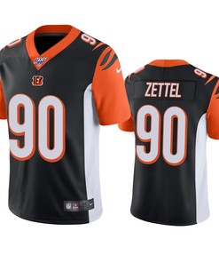 Cincinnati Bengals Anthony Zettel Black 100th Season Vapor Limited Jersey