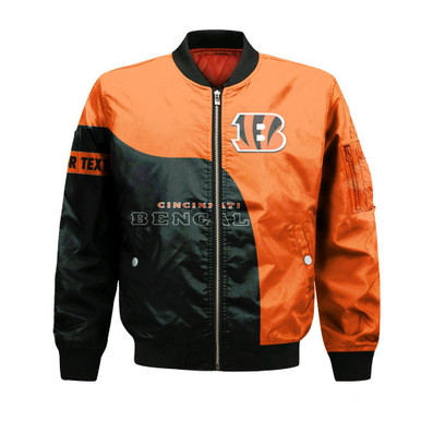 Cincinnati Bengals Bomber Curve Style Custom- NFL