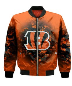 Cincinnati Bengals Bomber Jacket Camouflage Vintage  - NFL