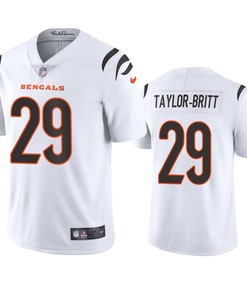 Cincinnati Bengals Cam Taylor-Britt 29 White Vapor Limited Jersey