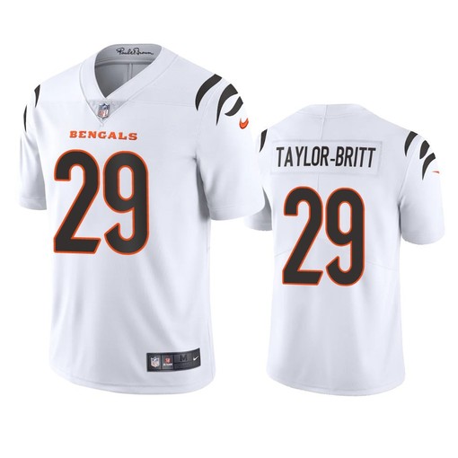 Cincinnati Bengals Cam Taylor-Britt 29 White Vapor Limited Jersey