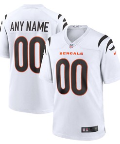 Cincinnati Bengals Game Custom 00 Jersey - White