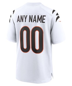 Cincinnati Bengals Game Custom 00 Jersey - White