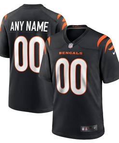 Cincinnati Bengals Game Custom Jersey - Black