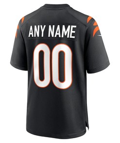 Cincinnati Bengals Game Custom Jersey - Black
