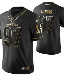 Cincinnati Bengals Geno Atkins 97 2021 Nfl Golden Brandedition Black Jersey Gift For Bengals Fans