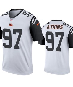 Cincinnati Bengals Geno Atkins White Color Rush Legend Jersey