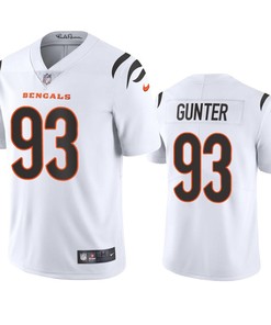 Cincinnati Bengals Jeffrey Gunter 93 White Vapor Limited Jersey