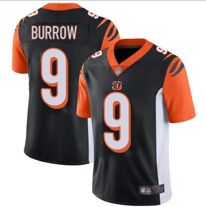 Cincinnati Bengals Joe Burrow #9 Nfl 2020 Black Jersey