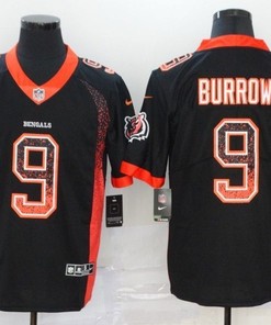 Cincinnati Bengals Joe Burrow #9 Nfl 2020 Black Jersey
