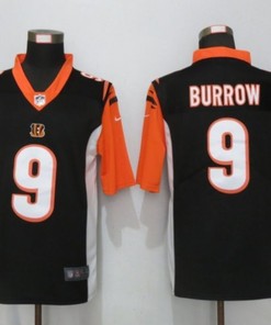 Cincinnati Bengals Joe Burrow #9 Nfl 2020 Black Jersey Jersey