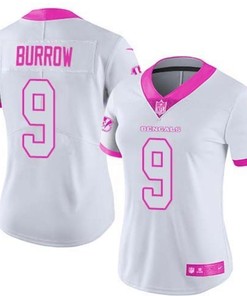 Cincinnati Bengals Joe Burrow #9 Nfl 2020 White Womens Jersey