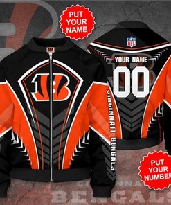 Cincinnati Bengals Personalized CB Bomber Jacket