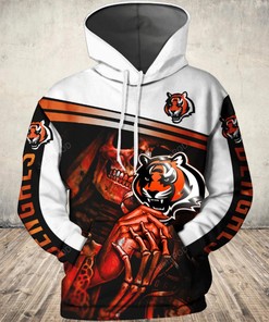 Cincinnati Bengals Skull 3D Hoodie Zip Hoodie