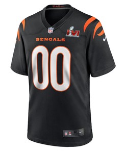 Cincinnati Bengals Super Bowl LVI Game Custom 00 Jersey - Black