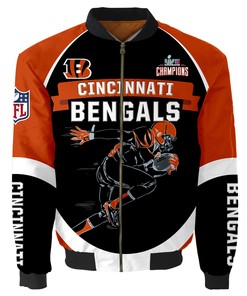 Cincinnati Bengals Super Bowl LVII Champions Running Man Bomber Jacket