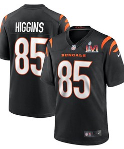 Cincinnati Bengals Tee Higgins 85 2022 Nfl Superbowl Lvi Match Black Jersey Gift For Bengals Fans