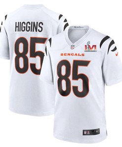 Cincinnati Bengals Tee Higgins 85 2022 Nfl Superbowl Lvi Match White Jersey Gift For Bengals Fans