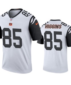 Cincinnati Bengals Tee Higgins White Color Rush Legend Jersey