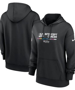Cincinnati Bengals Women's 2022 NFL Crucial Catch Therma Performance Pullover Hoodie - Black
