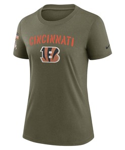 Cincinnati Bengals Women's 2022 Salute To Service Legend T-Shirt - Olive