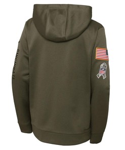 Cincinnati Bengals Youth 2022 Salute To Service Performance Pullover Hoodie - Olive