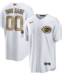 Cincinnati Reds 2022 Mlb All-star Game Replica Custom Jersey - White Custom Jerseys Mlb Ver 1