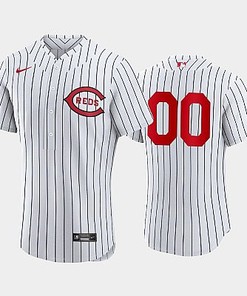 Cincinnati Reds 2022-23 Field of Dreams White 00 Custom Jersey