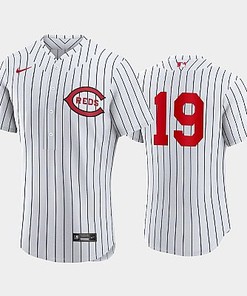 Cincinnati Reds 2022-23 Field of Dreams White 19 Joey Votto Jersey