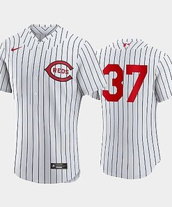 Cincinnati Reds 2022-23 Field of Dreams White 37 Tyler Stephenson Jersey
