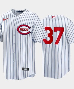 Cincinnati Reds 37 Tyler Stephenson White 2022-23 Field of Dreams Jersey Men's