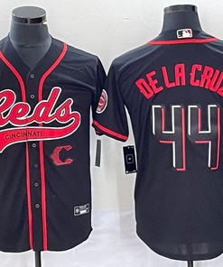 Cincinnati Reds #44 Elly De La Cruz Jersey - Black