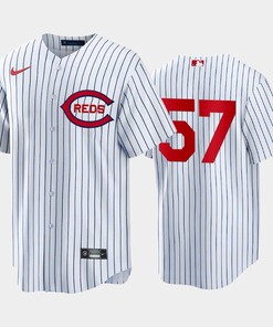 Cincinnati Reds 57 Stuart Fairchild White 2022-23 Field of Dreams Jersey Men's
