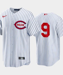 Cincinnati Reds 9 Mike Moustakas White 2022-23 Field of Dreams Jersey Men's