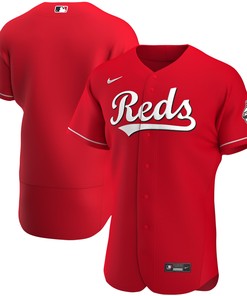 Cincinnati Reds Alternate Authentic Team Logo Jersey Red Mlb
